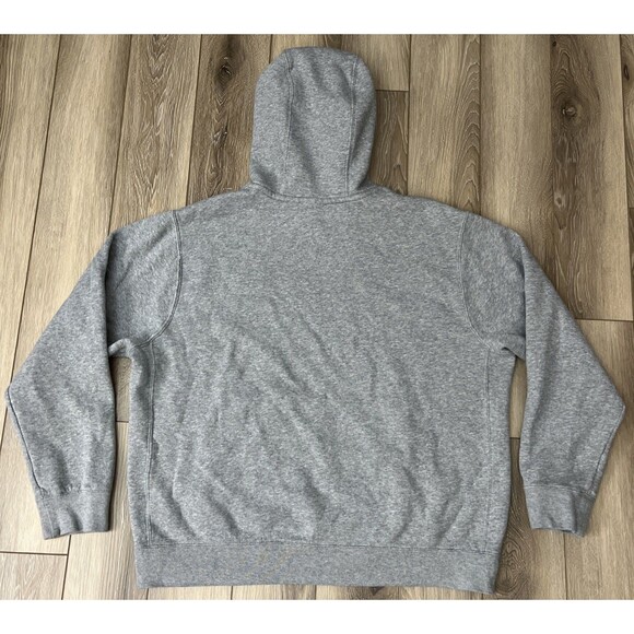 Nike Hoodie Men Large Gray Embroidered Swoosh Hooded Sweatshirt Casual Logo - Picture 5 of 8